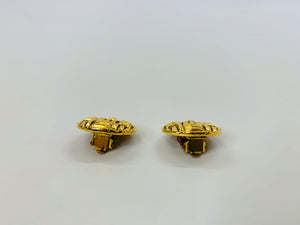 CHANEL Vintage Round Clip On Earrings