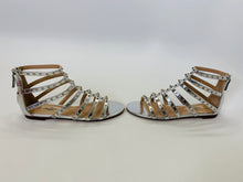 Load image into Gallery viewer, Valentino Garavani Silver Rockstud Sandals Size 35 1/2
