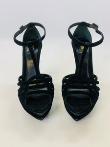 Fendi Black Platform Sandals Size 37 1/2