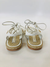 Load image into Gallery viewer, CHANEL White Strappy Sandals Size 38