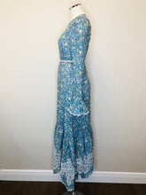 Load image into Gallery viewer, Zimmermann Carnaby Blue Floral Print Maxi Dress Size 3