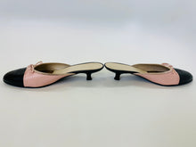 Load image into Gallery viewer, CHANEL Pink and Black Ballerina Slides Size 39