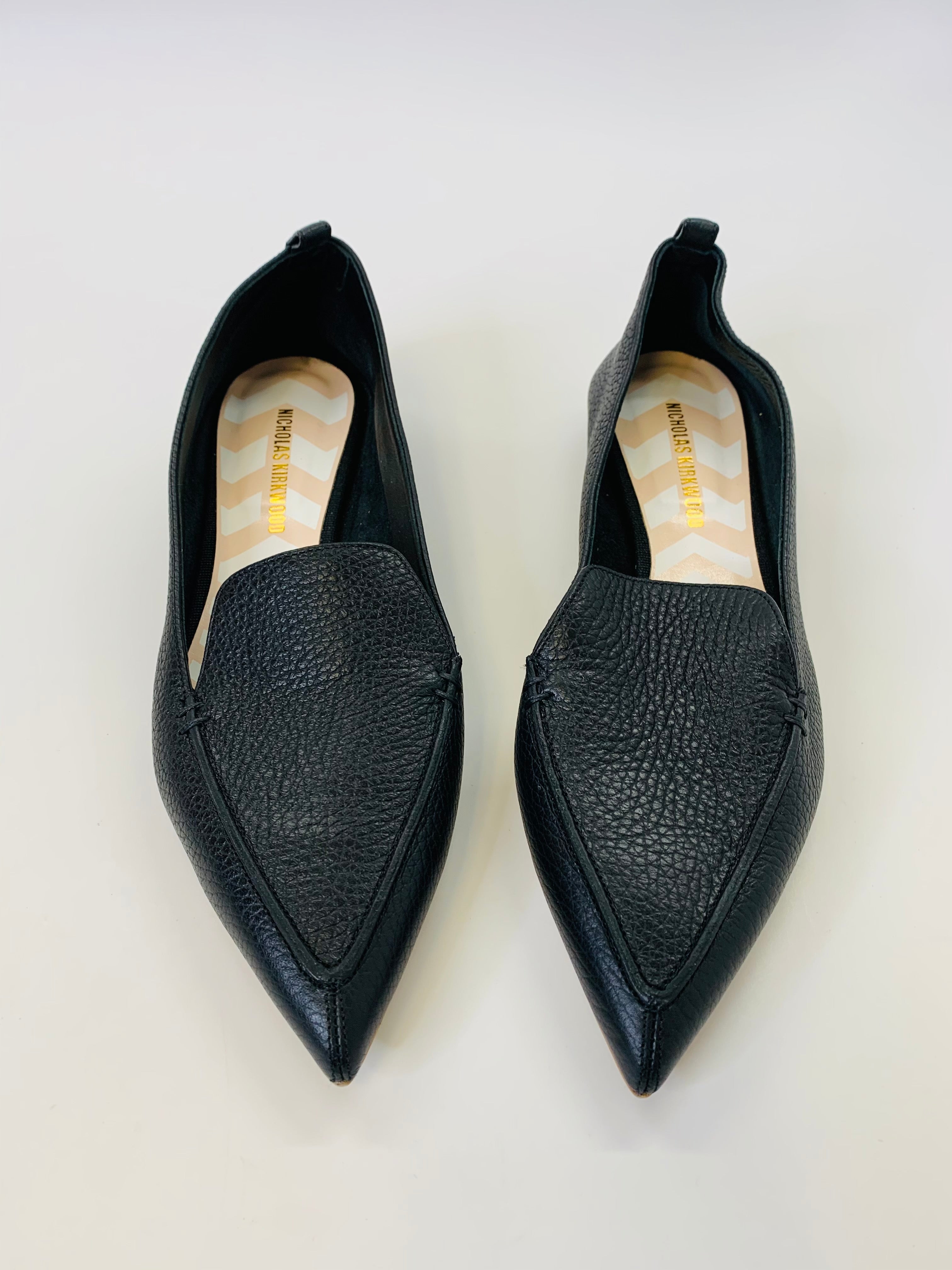 Nicholas Kirkwood 18mm Beya Leather Loafers in Natural