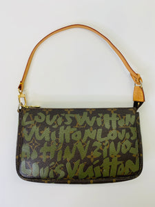 Louis Vuitton Limited Edition Silver Graffiti Stephen Sprouse Pochette  Porte Monnaie Wallet - Yoogi's Closet