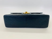 Load image into Gallery viewer, CHANEL Vintage Navy Blue Lambskin Large Classic Single Flap Bag