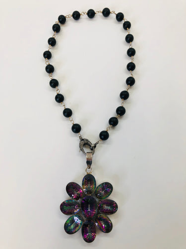 Rainey Elizabeth Black Onyx Short Necklace