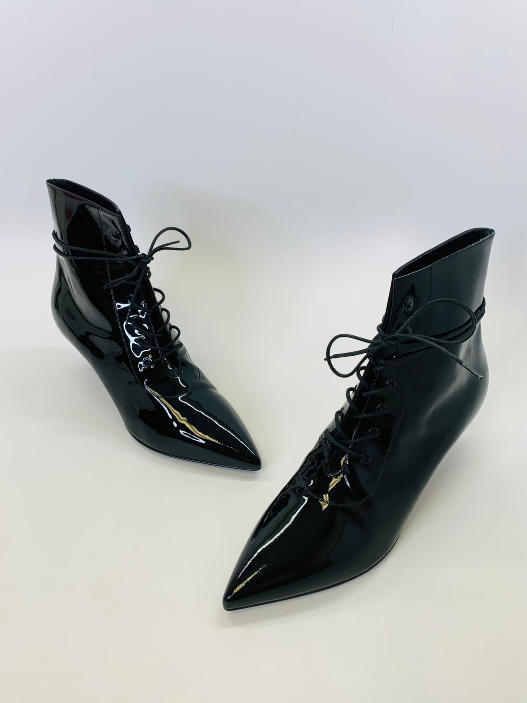 Saint Laurent Black Charlotte Booties Size 40