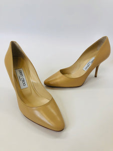Jimmy Choo Nude Leather Pumps size 36 1/2