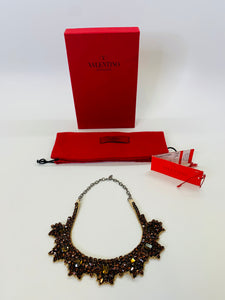 Valentino Garavani Crystal Collar Necklace