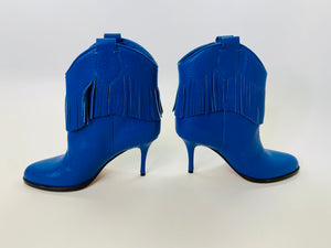 Valentino Garavani Blue Fringe Boots Size 37