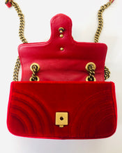 Load image into Gallery viewer, Gucci Red Marmont Mini Flap Bag