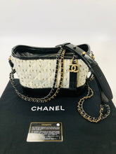 Load image into Gallery viewer, CHANEL Small Leather and Tweed Gabrielle Bag