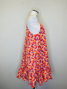 Caroline Constas Red Ditsy Floral Laurel Dress Size M