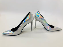Load image into Gallery viewer, Balmain Iridescent Silver Pumps size 38 1/2