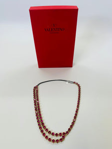 Valentino Garavani Pink Crystal Necklace