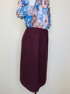 CHANEL Aubergine Skirt Size 42