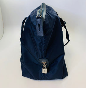 Prada Re-Nylon and Saffiano Blue Duffle Bag