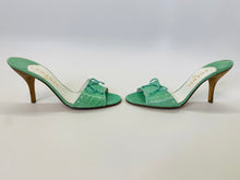 Load image into Gallery viewer, CHANEL Green Slide Sandals Size 38 1/2