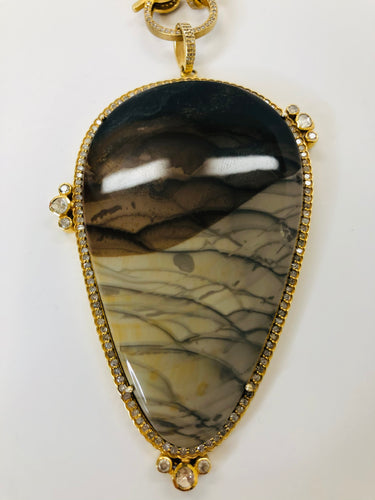 Rainey Elizabeth Large Willow Creek Stone Pendant