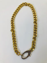 Load image into Gallery viewer, Rainey Elizabeth Sapphire and Brass Necklace