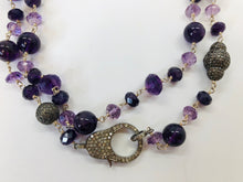 Load image into Gallery viewer, Rainey Elizabeth Amethyst and Diamond Necklace