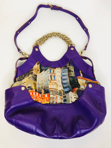 Versace Collaboration With Tim Roeloffs Purple Leather and Printed Fab –  JDEX Styles