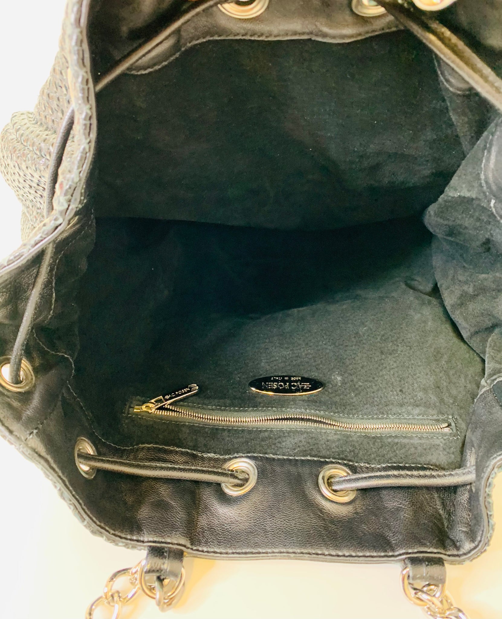 ZAC Zac Posen Leather Smooth Tote Bag - Purple Totes, Handbags