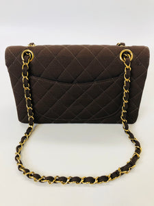 CHANEL Brown Small Classic Double Flap Bag