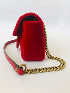 Gucci Red Marmont Mini Flap Bag