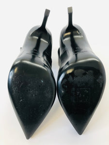 Saint Laurent Black Ankle Wrap Pumps size 39