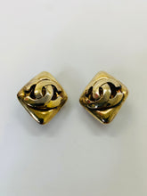 Load image into Gallery viewer, CHANEL Vintage Gold CC Clip Earrings