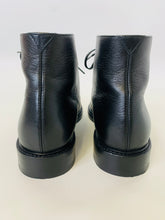 Load image into Gallery viewer, Saint Laurent Black Lace Up Boots Size 37 1/2