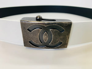CC belt with silver buckle