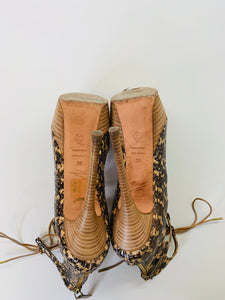 Alexander McQueen Platform Strappy Sandals Size 39