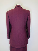 Load image into Gallery viewer, CHANEL Aubergine Jacket With Silver CC Buttons Size 42