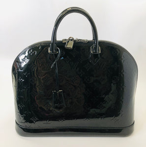 Louis Vuitton Black Monogram Vernis Alma GM Bag