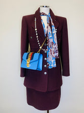 Load image into Gallery viewer, CHANEL Aubergine Jacket With Silver CC Buttons Size 42