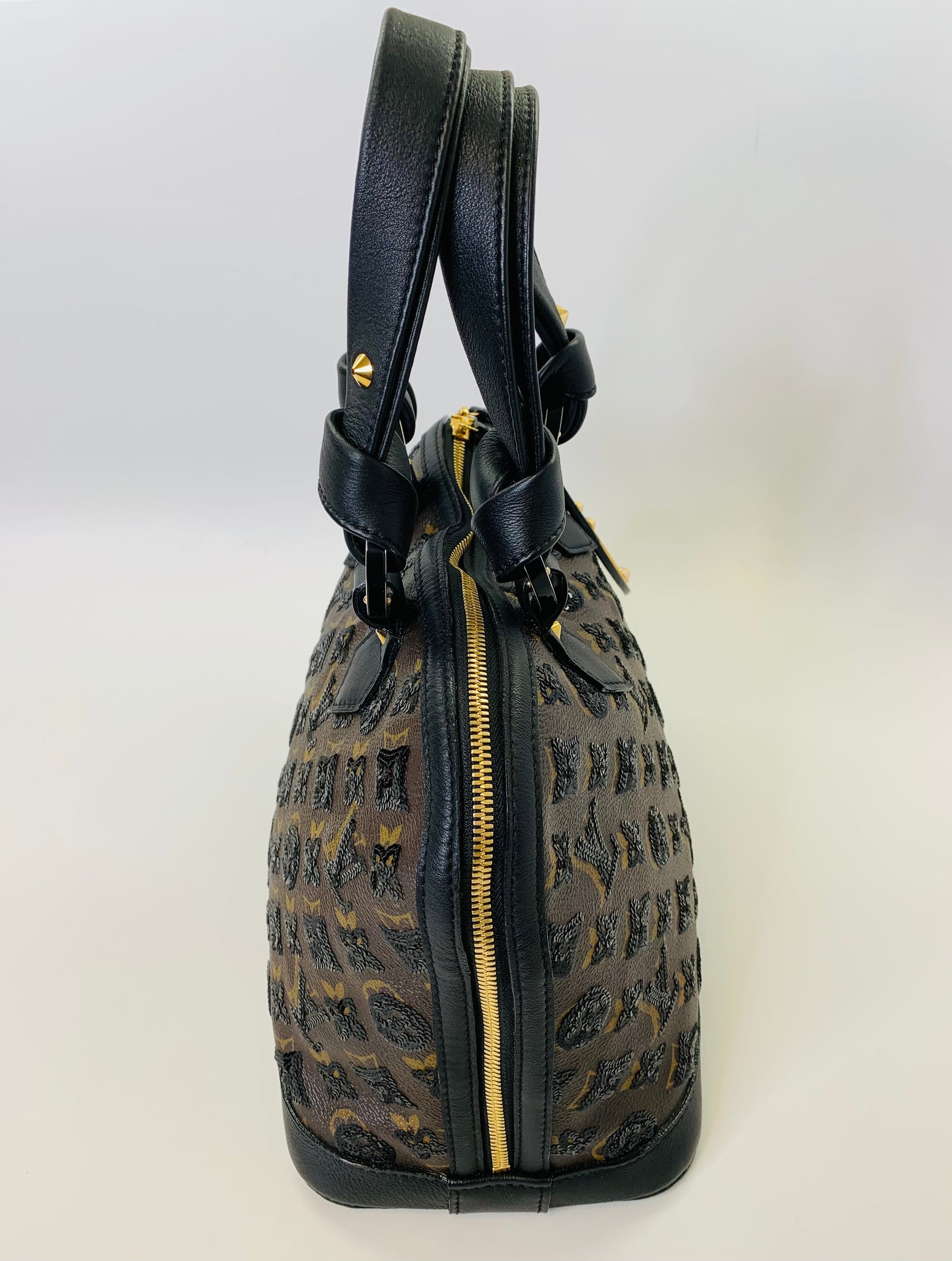 Louis Vuitton Alma Handbag Limited Edition Monogram Eclipse Sequins PM  Brown 2249262