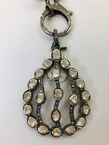 Rainey Elizabeth Diamond Teardrop Pendant