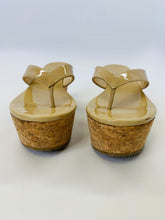 Load image into Gallery viewer, Jimmy Choo Nude Platform Thong Sandals Size 39 1/2