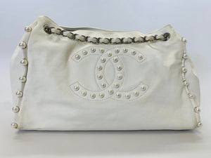 CHANEL Ivory Pearl Obsession Medium Tote Bag